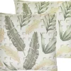 Cheap Beliani Beige Koristetyyny Vihrea Lehtikuvio 45 X 45 Cm 2 Kpl Rhapis