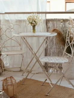 Online Beliani Bistropoytasetti Rauta Beige Trieste