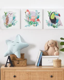 Lastenhuone<Beliani Canvas-Taulu Monivarinen 30 X 30 Cm 3 Kpl Setti Menaka