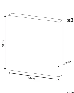Lastenhuone<Beliani Canvas-Taulu Monivarinen 30 X 30 Cm 3 Kpl Setti Menaka