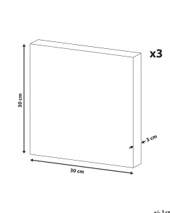 Fashion Beliani Canvas-Taulu Monivarinen 30 X 30 Cm 3 Kpl Timia