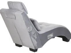 Discount Beliani Divaani Bluetooth-Kaiuttimella Ja Usb-Portilla Sametti Harmaa Simorre