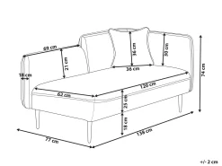 Sohvat<Beliani Divaani Buklee Oikeak. Tummanvihrea Chevannes