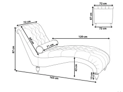 Sale Beliani Divaani Kangas Harmaa Muret