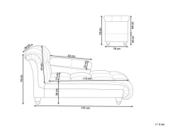 Sohvat<Beliani Divaani Kangas Ruskeanharmaa Lormont