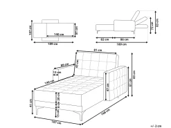 Sohvat<Beliani Divaani Kangas Tummanharmaa Aberdeen