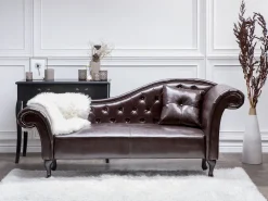 Sohvat<Beliani Divaani Keinonahka Oikeak. Ruskea Lattes