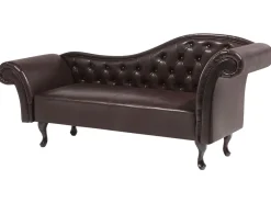 Sohvat<Beliani Divaani Keinonahka Oikeak. Ruskea Lattes