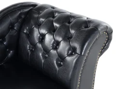 Shop Beliani Divaani Keinonahka Oikeak. Musta Nimes