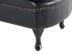 Shop Beliani Divaani Keinonahka Oikeak. Musta Nimes