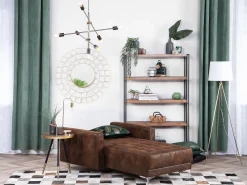 Flash Sale Beliani Divaani Keinonahka Ruskea Aberdeen