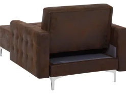 Flash Sale Beliani Divaani Keinonahka Ruskea Aberdeen