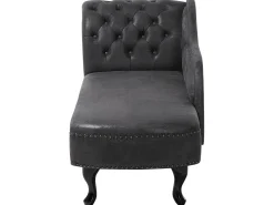 Clearance Beliani Divaani Keinonahka Vasenk. Tummanharmaa Nimes