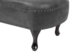 Clearance Beliani Divaani Keinonahka Vasenk. Tummanharmaa Nimes