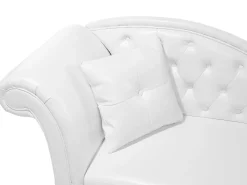 Sohvat<Beliani Divaani Keinonahka Vasenk. Valkoinen Lattes