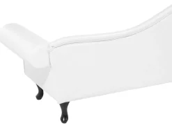 Sohvat<Beliani Divaani Keinonahka Vasenk. Valkoinen Lattes