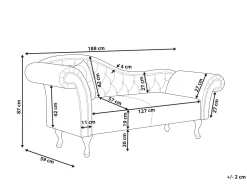 Sohvat<Beliani Divaani Keinonahka Vasenk. Valkoinen Lattes
