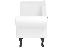 Sohvat<Beliani Divaani Keinonahka Vasenk. Valkoinen Lattes