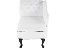 Sohvat<Beliani Divaani Keinonahka Vasenk. Valkoinen Nimes