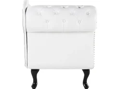 Sohvat<Beliani Divaani Keinonahka Vasenk. Valkoinen Nimes