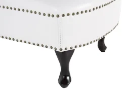 Sohvat<Beliani Divaani Keinonahka Vasenk. Valkoinen Nimes