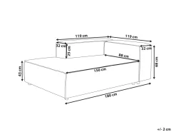 Best Sale Beliani Divaani Pellava Oikeak. Beige Aprica