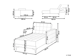 Sohvat<Beliani Divaani Sametti Musta Aberdeen