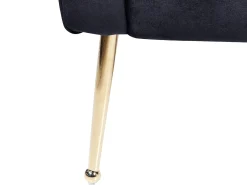 Store Beliani Divaani Sametti Musta Nantilly