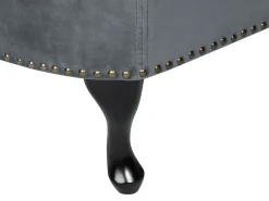 Discount Beliani Divaani Sametti Oikeak. Harmaa Nimes