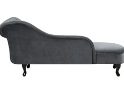 Discount Beliani Divaani Sametti Oikeak. Harmaa Nimes