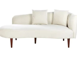 Sohvat<Beliani Divaani Sametti Oikeak. Kermanvalkoinen Chaumont