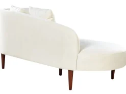 Sohvat<Beliani Divaani Sametti Oikeak. Kermanvalkoinen Chaumont