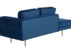 Outlet Beliani Divaani Sametti Oikeak. Laivastonsininen Miramas