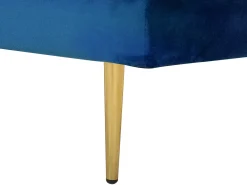 Outlet Beliani Divaani Sametti Oikeak. Laivastonsininen Miramas