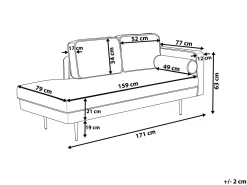 Outlet Beliani Divaani Sametti Oikeak. Laivastonsininen Miramas