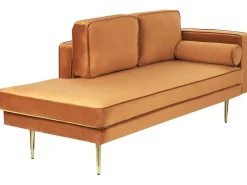 Sohvat<Beliani Divaani Sametti Oikeak. Oranssi Miramas