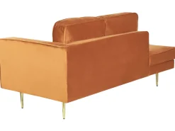 Sohvat<Beliani Divaani Sametti Oikeak. Oranssi Miramas