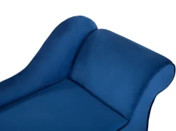 Sohvat<Beliani Divaani Sametti Oikeak. Sininen Biarritz