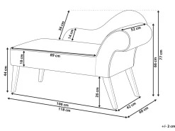 Sohvat<Beliani Divaani Sametti Oikeak. Sininen Biarritz