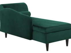 Outlet Beliani Divaani Sametti Oikeak. Smaragdinvihrea Luiro