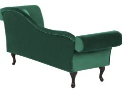 Sohvat<Beliani Divaani Sametti Oikeak. Tummanvihrea Lattes