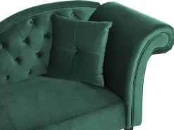 Sohvat<Beliani Divaani Sametti Oikeak. Tummanvihrea Lattes