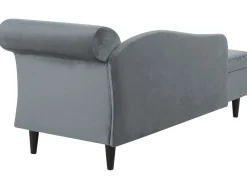 Sohvat<Beliani Divaani Sametti Oikeak. Vaaleanharmaa Luiro