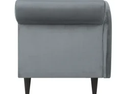 Sohvat<Beliani Divaani Sametti Oikeak. Vaaleanharmaa Luiro