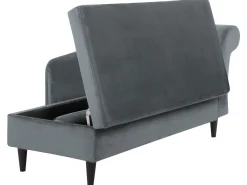 Sohvat<Beliani Divaani Sametti Oikeak. Vaaleanharmaa Luiro