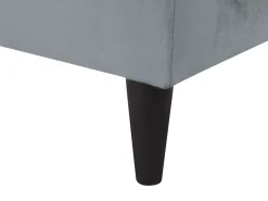 Sohvat<Beliani Divaani Sametti Oikeak. Vaaleanharmaa Luiro