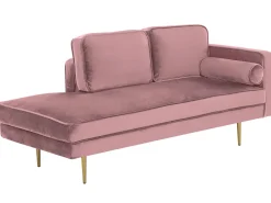 Sohvat<Beliani Divaani Sametti Oikeak. Vaaleanpunainen Miramas