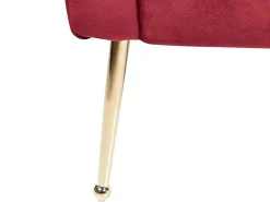 Discount Beliani Divaani Sametti Tummanpunainen Nantilly