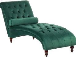 New Beliani Divaani Sametti Tummanvihrea Muret