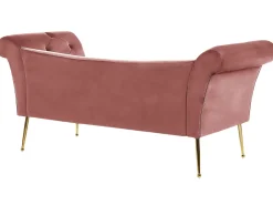 New Beliani Divaani Sametti Vaaleanpunainen Nantilly